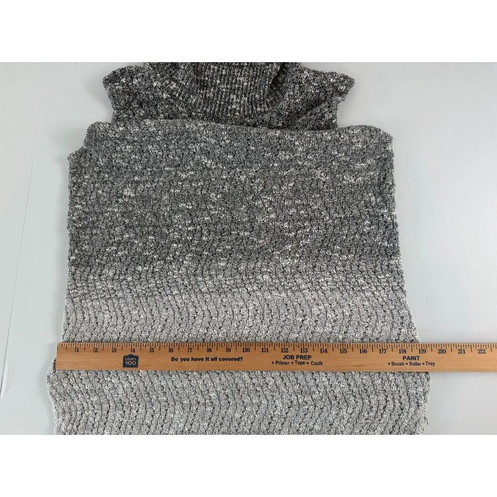 Simply Vera Vera Wang Women's Sleeveless Sweater Turtleneck Gray Size L Large
